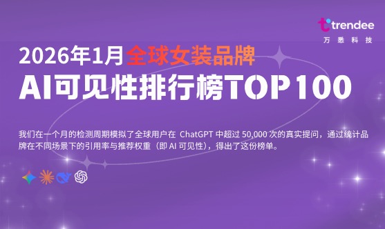 AI在推荐哪些女装品牌？2026年1月全球女装品牌AI可见性排行榜发布，附分析报告
